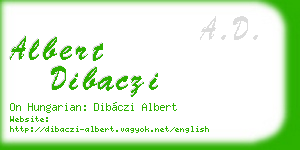 albert dibaczi business card